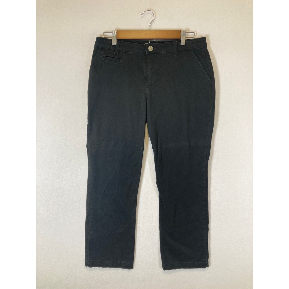 Classic Minimalist Riders by Lee Womens 10P Black Everyday Chino‎ Straight Pants